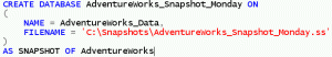 SQL Statement to create a Database Snapshot